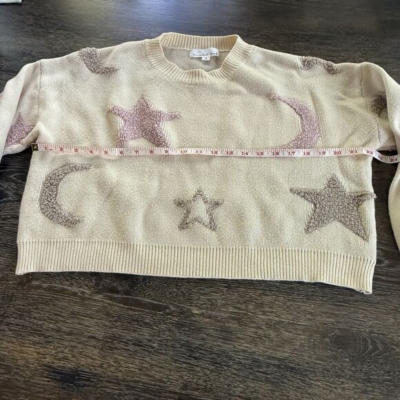 Threaded Leaf Women's To The Moon & Back Crewneck Pullover Sweater Size Small - Picture 6 of 8